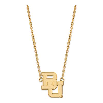 Baylor University 10K Yellow Gold Large Bears Pendant Necklace – view 2