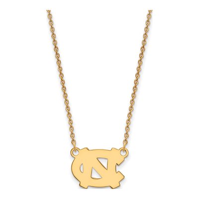 University of North Carolina 10K Yellow Gold Small UNC Tar Heels N-C Pendant Necklace
