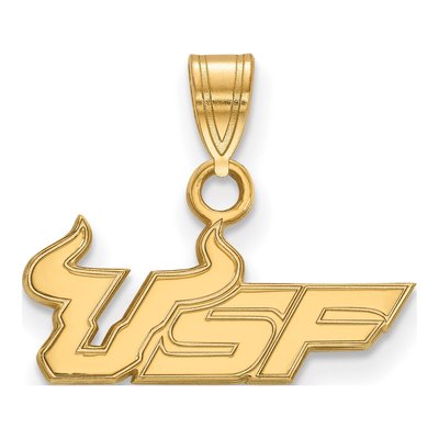 University of South Florida 10K Yellow Gold U-S-F Small Pendant