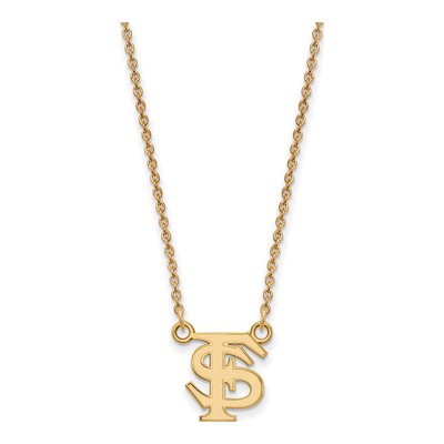 Florida State University 10K Yellow Gold Small FSU Seminoles Pendant Necklace