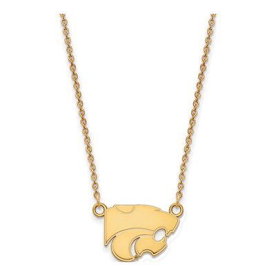 Kansas State University 10K Yellow Gold Wildcat Small Necklace – view 2