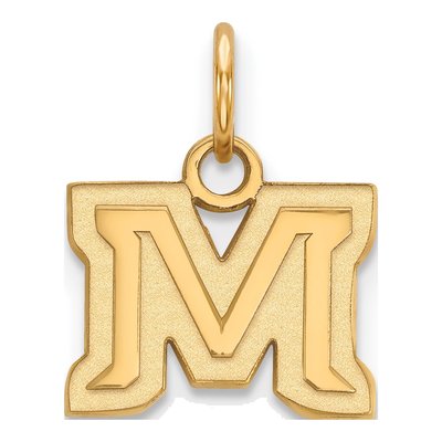 Montana State University 10K Yellow Gold Extra Small Letter M Pendant