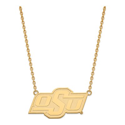 Oklahoma State University 10K Yellow Gold Large O-S-U Pendant Necklace – view 2