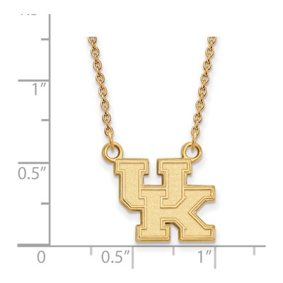 University of Kentucky 10K Yellow Gold U-K Small Necklace – view 2