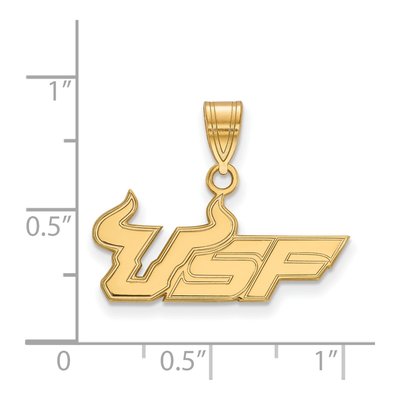 University of South Florida 10K Yellow Gold U-S-F Medium Pendant – view 2