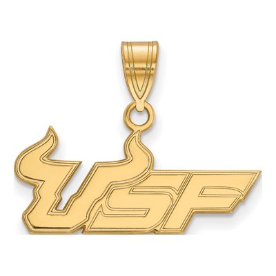 University of South Florida 10K Yellow Gold U-S-F Medium Pendant