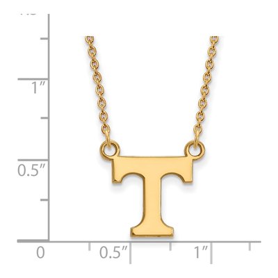 University of Tennessee 10K Yellow Gold Small Letter T Necklace – view 2