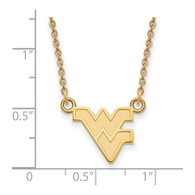West Virginia University 10K Yellow Gold WVU Small Pendant Necklace – view 3