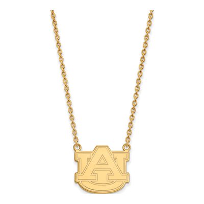 Auburn University 10K Yellow Gold Large Pendant Necklace