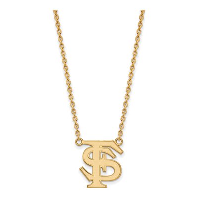 Florida State University 10K Yellow Gold F-S Large Necklace
