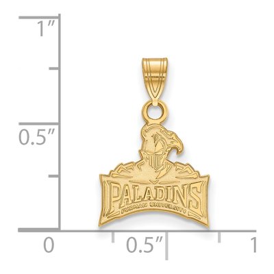 Furman University 10K Yellow Gold Paladins Small Pendant – view 2