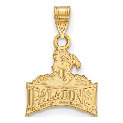 Furman University 10K Yellow Gold Paladins Small Pendant