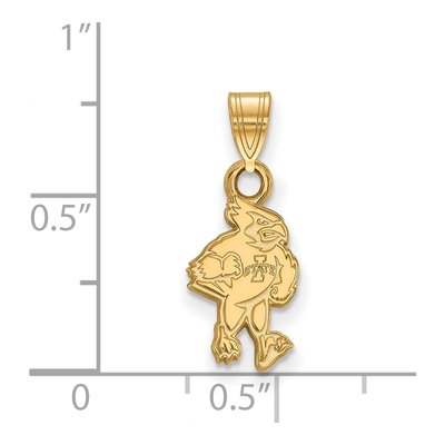 Iowa State University 10K Yellow Gold Cardinal Small Pendant – view 2