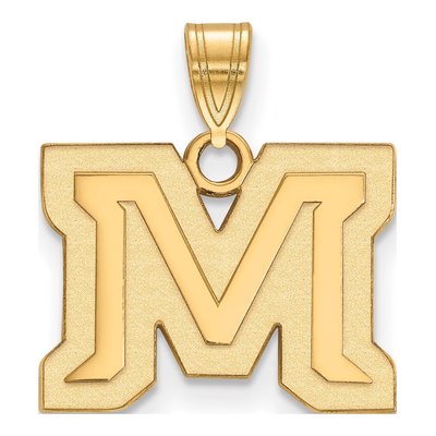 Montana State University 10K Yellow Gold Small Letter M Pendant