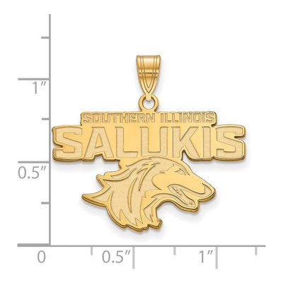 Southern Illinois University 10K Yellow Gold Salukis Large Pendant – view 2