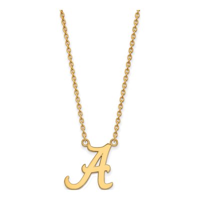 University of Alabama 10K Yellow Gold Large Letter A Necklace
