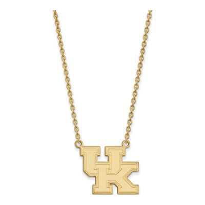 University of Kentucky 10K Yellow Gold U-K Large Necklace