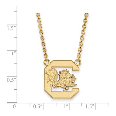 University of South Carolina 10K Yellow Gold Large Necklace – view 2