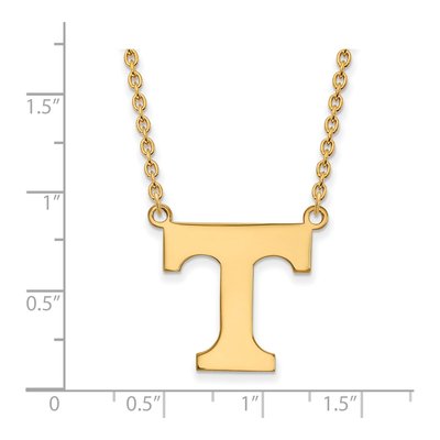 University of Tennessee 10K Yellow Gold Large Letter T Pendant Necklace – view 2