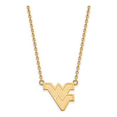West Virginia University 10K Yellow Gold W-V Large Pendant Necklace – view 2