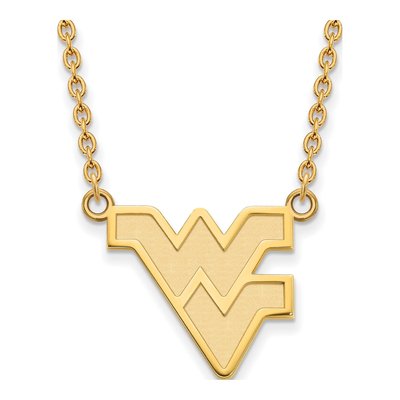 West Virginia University 10K Yellow Gold W-V Large Pendant Necklace
