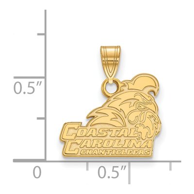 Coastal Carolina University 10K Yellow Gold Chanticleers Small Pendant – view 2