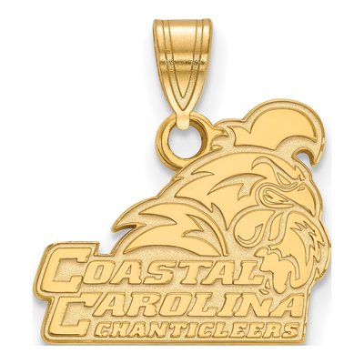 Coastal Carolina University 10K Yellow Gold Chanticleers Small Pendant