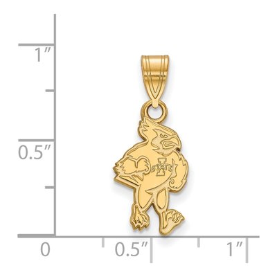 Iowa State University 10K Yellow Gold Cardinal Medium Pendant – view 2