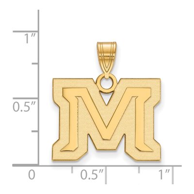 Montana State University 10K Yellow Gold Medium Letter M Pendant – view 2