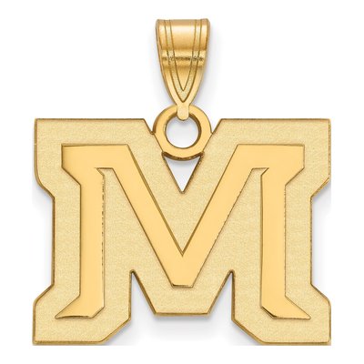 Montana State University 10K Yellow Gold Medium Letter M Pendant
