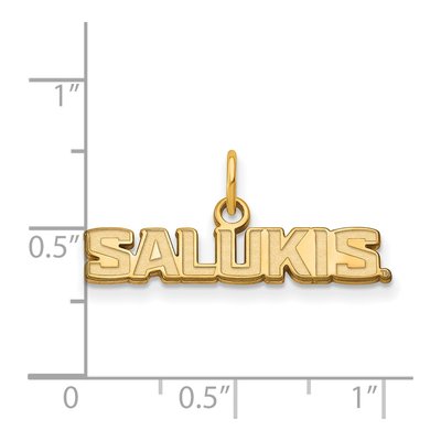 Southern Illinois University 10K Yellow Gold SIU Salukis Extra Small Pendant – view 2