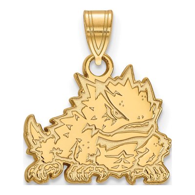 Texas Christian University 10K Yellow Gold TCU Horned Frogs Small Pendant