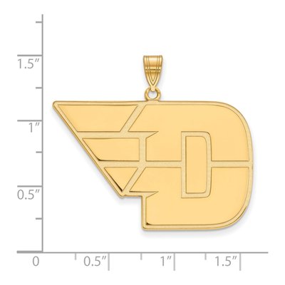 University of Dayton 10K Yellow Gold Extra Large Pendant – view 2