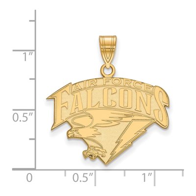United States Air Force Academy 10K Yellow Gold Air Falcons Large Pendant – view 2