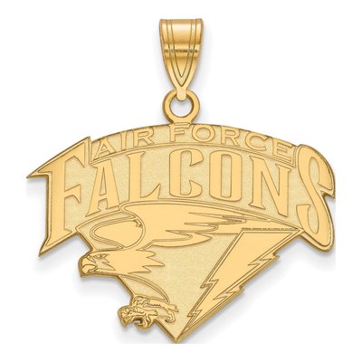 United States Air Force Academy 10K Yellow Gold Air Falcons Large Pendant