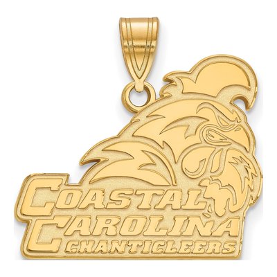 Coastal Carolina University 10K Yellow Gold Chanticleers Large Pendant