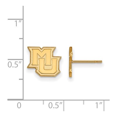 Marquette University 10K Yellow Gold Stud Earrings – view 2
