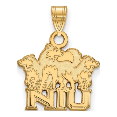 Northern Illinois University 10K Yellow Gold NIU Huskies Small Pendant