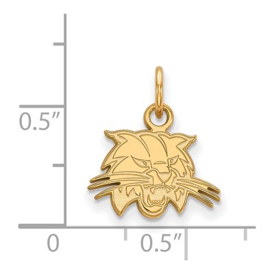 Ohio University 10K Yellow Gold Extra Small Bobcat Pendant – view 2