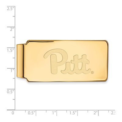 10K Yellow Gold Logoart University Of Pittsburgh Money Clip – view 2