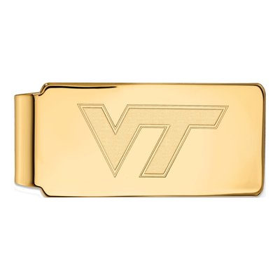 10K Yellow Gold Logoart Virginia Tech V-T Money Clip