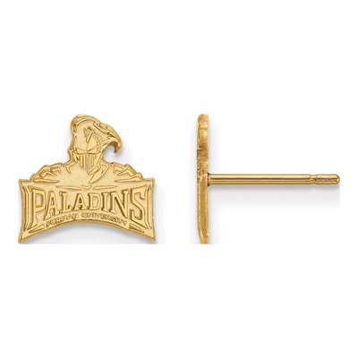 Furman University 10K Yellow Gold Paladins Extra Small Stud Earrings