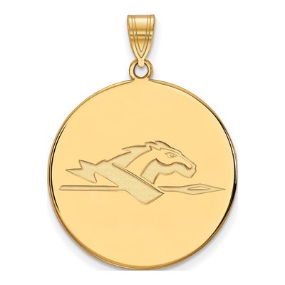 Longwood University 10K Yellow Gold Extra Large Horse Disc Pendant