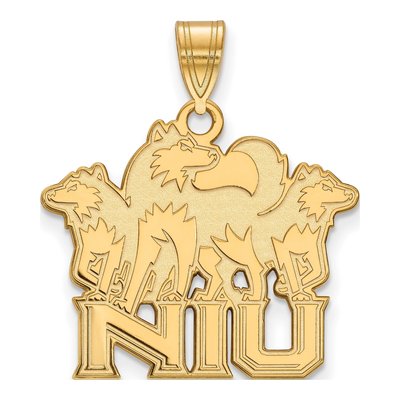 Northern Illinois University 10K Yellow Gold Large N-I-U Pendant