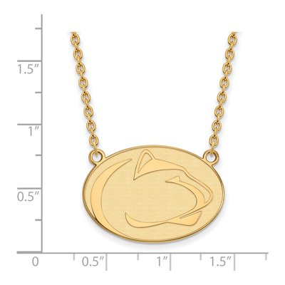 Pennsylvania State University 10K Yellow Gold Large Penn Lion Pendant Necklace – view 2
