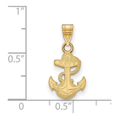 United States Naval Academy 10K Yellow Gold Us Anchor Small Pendant – view 2
