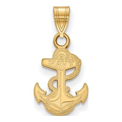 United States Naval Academy 10K Yellow Gold Us Anchor Small Pendant