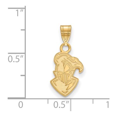 Furman University 10K Yellow Gold Paladins Small Pendant – view 2