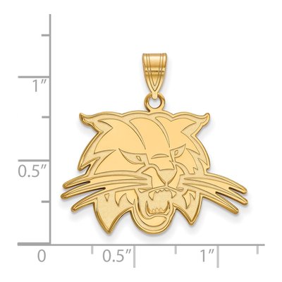 Ohio University 10K Yellow Gold Bobcat Large Pendant – view 2