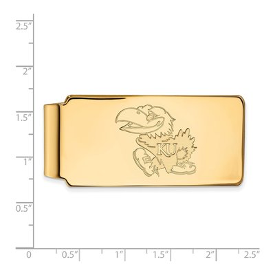 Kansas Jayhawks Gold-Plated Money Clip – view 2